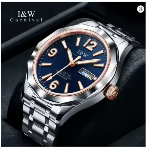 Relógio I&W Carnival 40mm - Automático - Pulseira de aço - Novo
