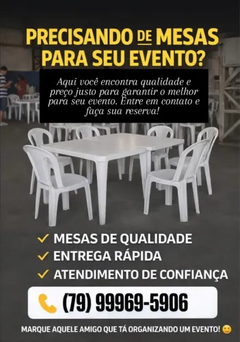 Mesas e cadeiras