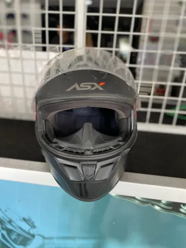 Capacete ASX BLACK 59/60 + Viseira Fume