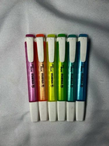 kit marca texto stabilo swiming cool neon