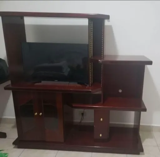 Rack Madeira Mogno TV Som e vídeo 
