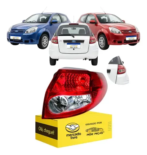 Lanterna Traseira Ford Ka 2008 2009 2010 A 2013 Ld Direito/passageiro Vermelho