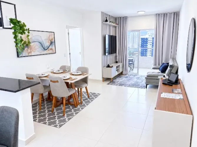 Apartamento Guilhermina Alexa 2 dorm com suíte, Mobiliado, Novo Ac. Troca Permuta
