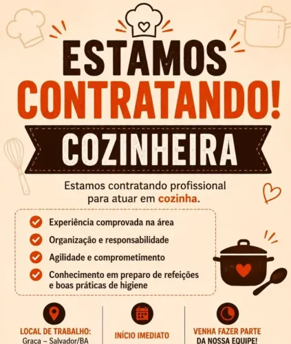 Cozinheira com Experiência 