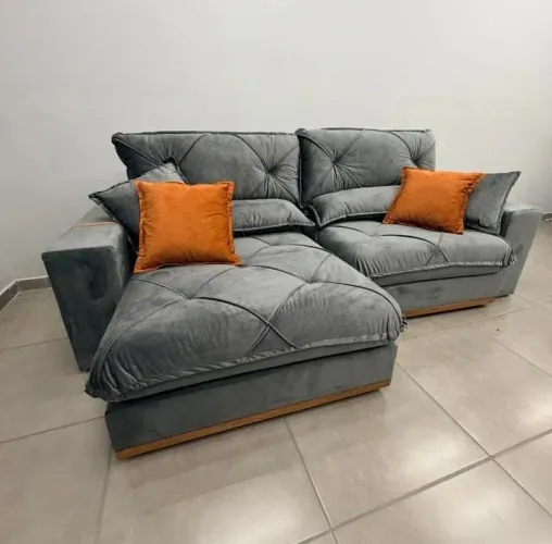 MARAVILHOSO SOFÁ RETRÁTIL RECLINAVEL 2,50 ESPUMA D33 MOLAS ENSACADAS