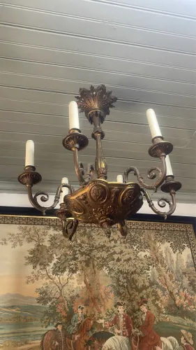 Lustre Antigo de Bronze