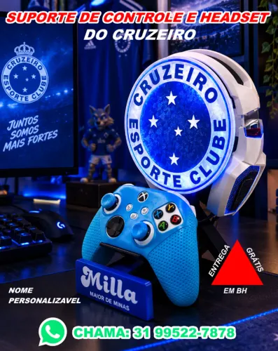 SUPORTE DE CONTROLE E HEADSET DO CRUZEIRO