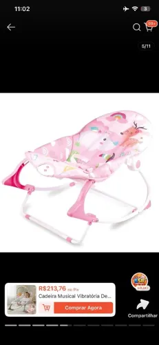 Cadeirinha de descanso bebê 