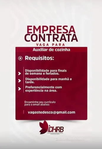 Auxiliar de cozinha