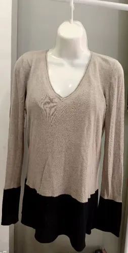 blusa le lis blanc tricot gola v tamanho P