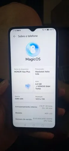 Honor x6a plus 256gb