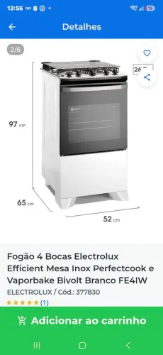 VENDE-SE FOGÃO 4 BC ELETROLUX