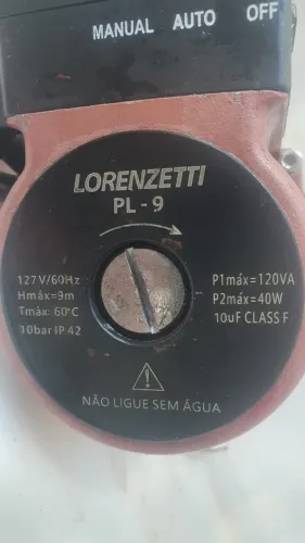 Pressurizador Lorenzetti PL-9 127 V/60Hz