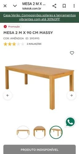 Mesa madeira tock stock