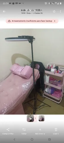Maca + mocho + carrinho auxiliar rosa