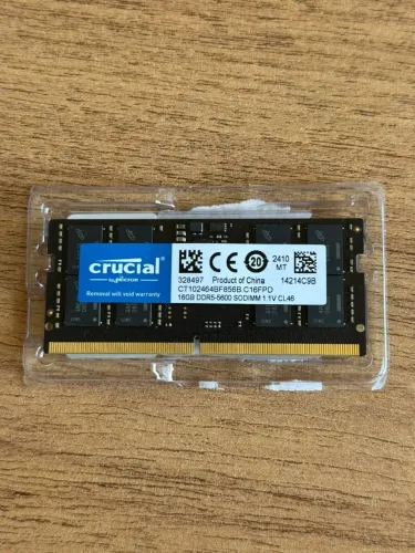 Memória RAM Crucial 16gb ddr5 5600mhz CL46 - Notebook