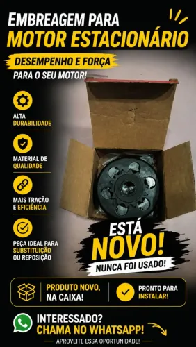 Embreagem para motor estacionário