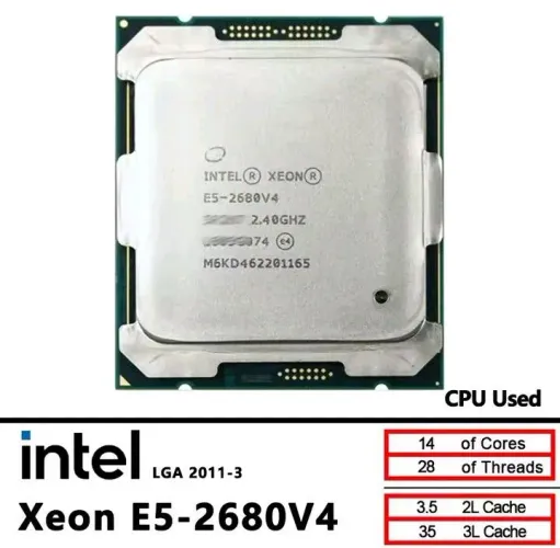 Processador Intel Xeon E5-2680 V4 (USADO)