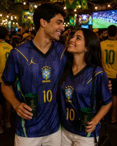 Camisa da seleção brasileira unissex azul Tam G