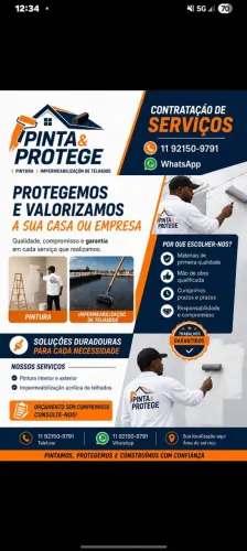 pintura e impermeabilização<br>disponível 24