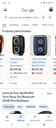 Caixa De Som Da Multilaser Mini