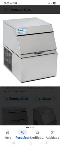 Máquina de gelo everest 50 lrs usada