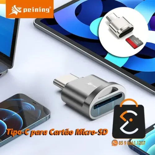 Adaptador Tipo-C para Cartão Micro-SD/TF Peining PEI-CT10