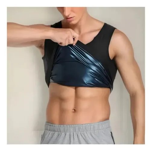 Cinta Modeladora Masculina Colete Para Postura Some Barriga Cor Preto Tamanho M/s