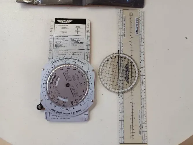 Kit de Navegação Aeronáutica: Computador de Voo ASA E6-B + Plotter CP-R