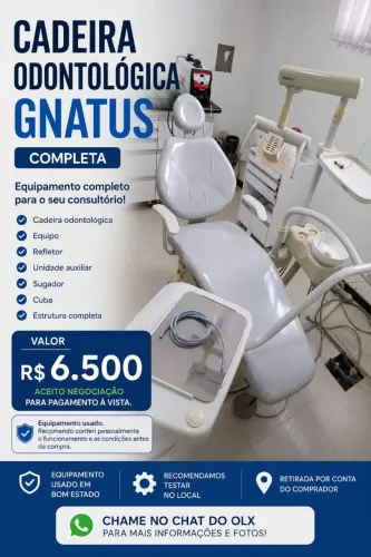 Cadeira Odontológica Gnatus Completa