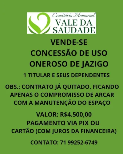 Vende-se jazigo 