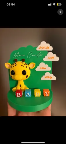 Nascimento decorativo girafa personalizado