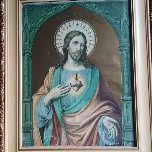 Antiguidade quadro Sagrado Coração de Jesus