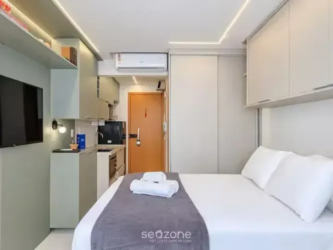 smart convenções- apartamento studio - decoracao e mobiliado- armacao