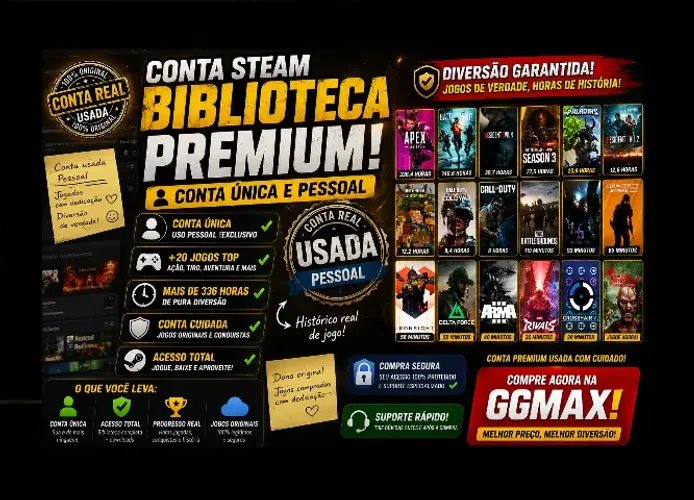Coleção digital de jogos - RE4, RE2, COD Cold War, Battlefield e mais