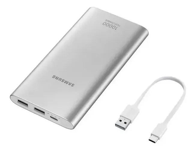 Power Bank Samsung 10.000 mAh Fast Charge Prata com USB-C