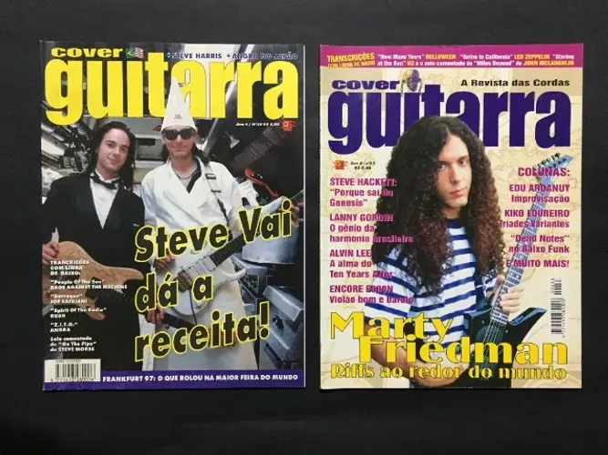 Kit 2 Revistas Cover Guitarra Ano 4 Nº 30 e Ano 4 N° 33 Anos 90 - Editora Jazz Music Ltda.