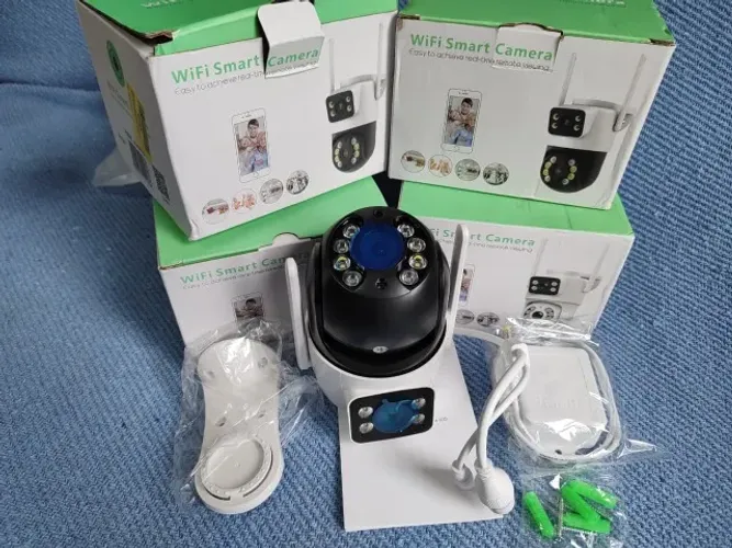 Kit 4 Câmera Ip Segurança Externa Smart Wifi A28 Dupla 6mp A28 Inteligente