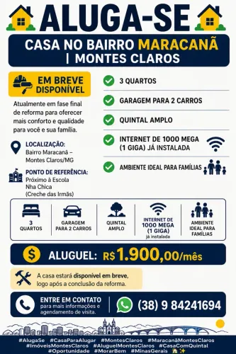 Alugo Casa no Maracanã