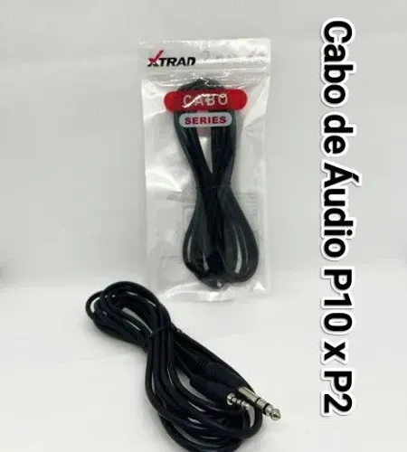 Cabo de Áudio P10 x P2 Xtrad 3m Novo