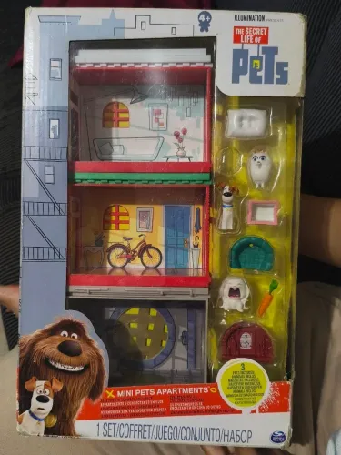 Pets mini apartamento brinquedo dos animais falta a tigela 