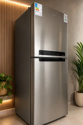 Geladeira com freezer inverter Midea Frost Free Duplex  con capacidad de 394L inox