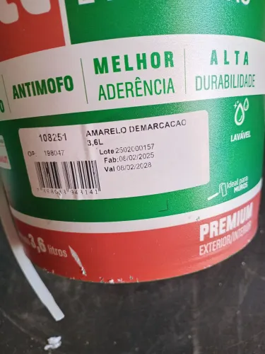 Tinta piso amarelo demarcação