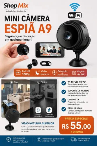 Mini câmera via Wifi 