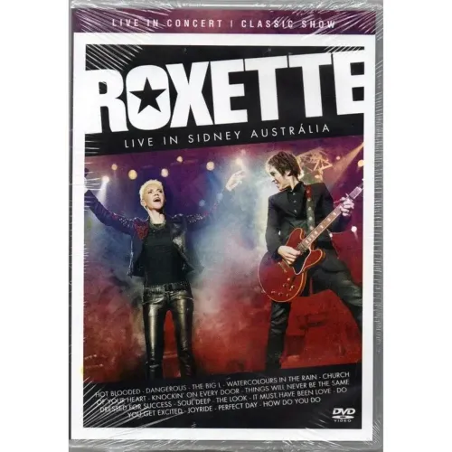 Roxette Dvd Live In Sidney Austrália Novo * Deslacrado * Assistido somente 1 vez Original