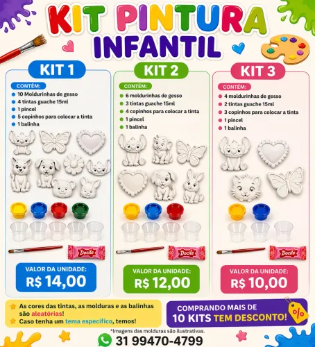 Kit de pintura infantil 