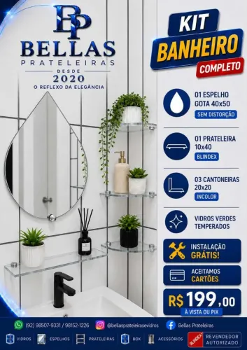 Kit para banheiro blindex