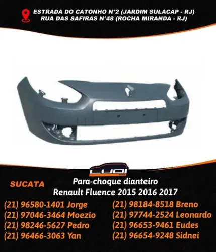 Para-choque dianteiro Renault Fluence 2015 2016 2017