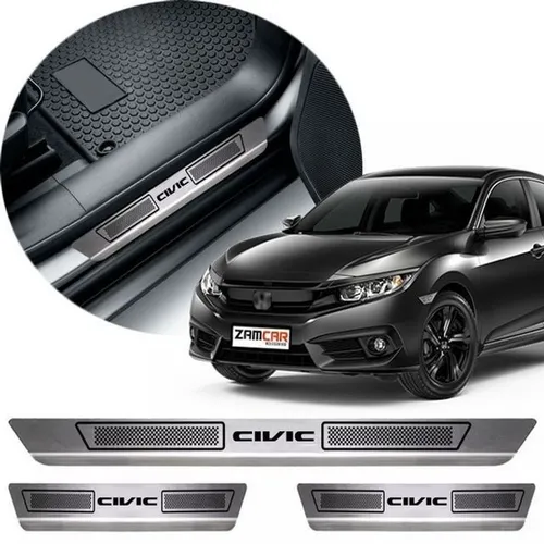 Soleiras de proteção da entrada da porta em aço inox, P/ todos os carros!