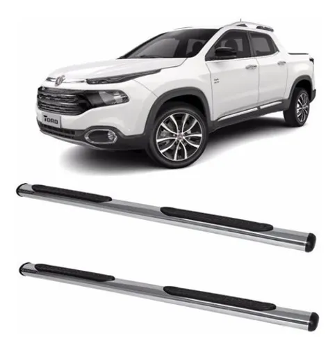 Par De Estribos Laterais Fiat Toro 2016 a 2020 oval Cromado